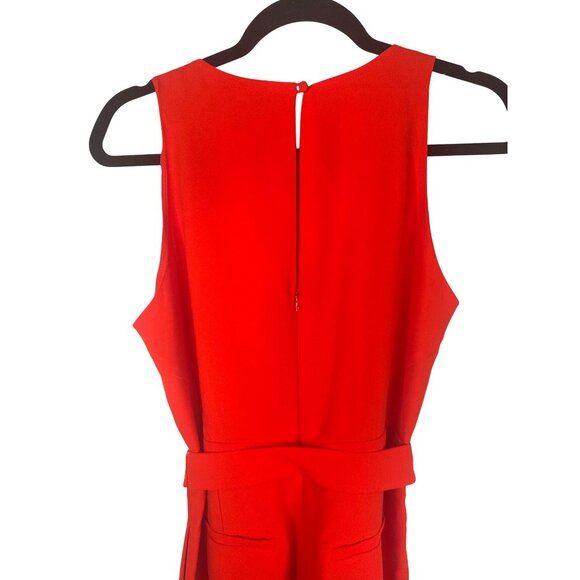 Banana Republic Red Size 12 Sleeveless Belted Jumpsuit NWT - Picture 9 of 15